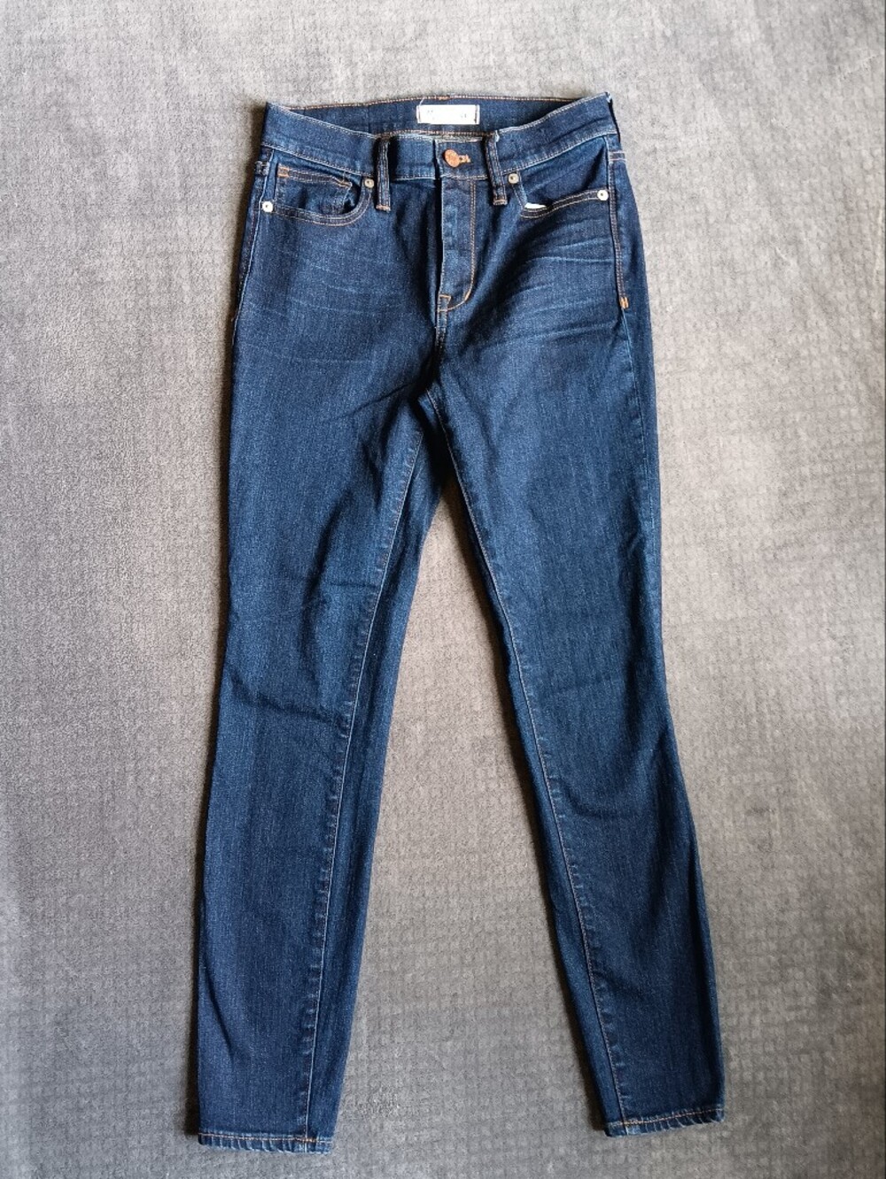 Madewell Size 26 Dark Blue Stretch Denim Skinny Jeans Jeggings, High Rise Riser